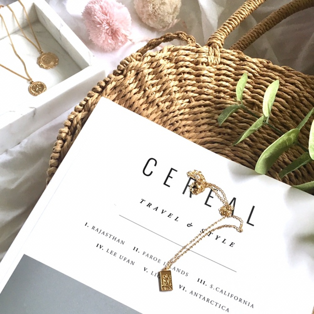 Dainty Saint Christopher Dog Tag Necklace